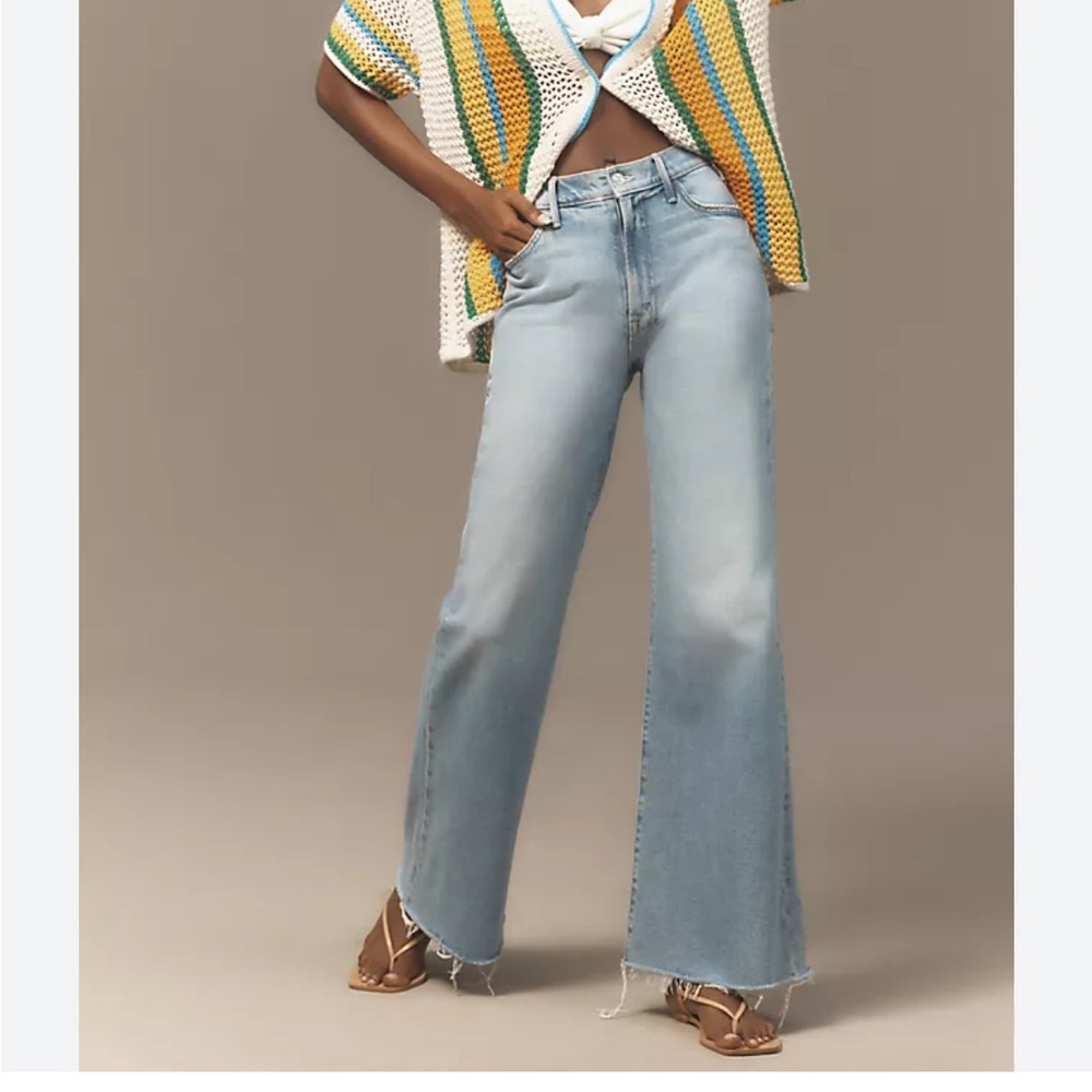 Anthropologie MOTHER HUSTLER ROLLA FRAY